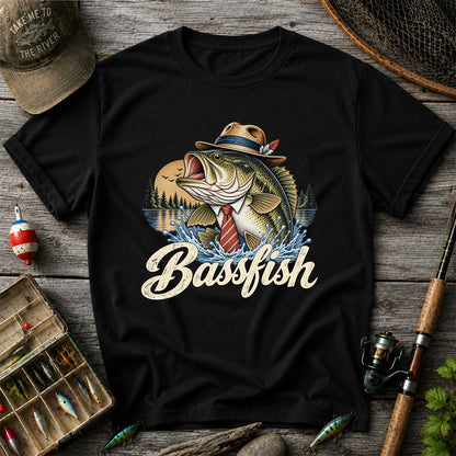 Cowboy Hat Bass Fishing Graphic T-Shirt
