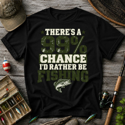 Ninety Nine Percent Fishing Graphic T-Shirt