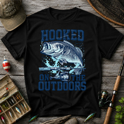 Hooked on the Outdoors Bass Fishing Graphic T-Shirt