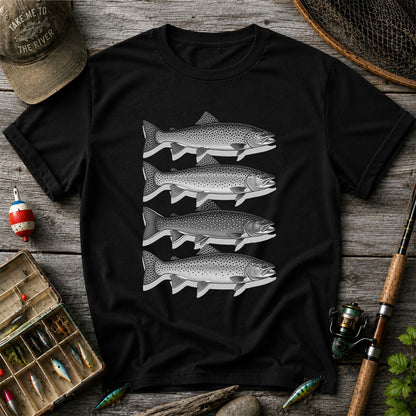 Vintage Trout Collection Freshwater Fishing Graphic T-Shirt