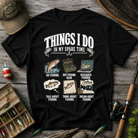 Things I Do in My Spare Time Funny Fishing Graphic T-Shirt