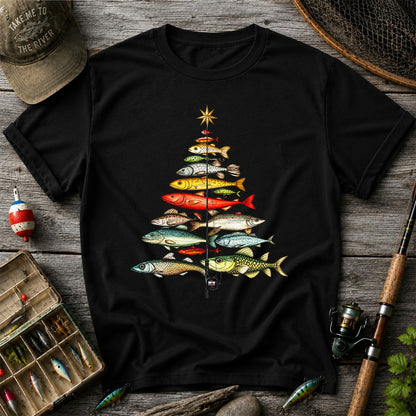 Vintage Fish Collection Fishing Rod Graphic T-Shirt