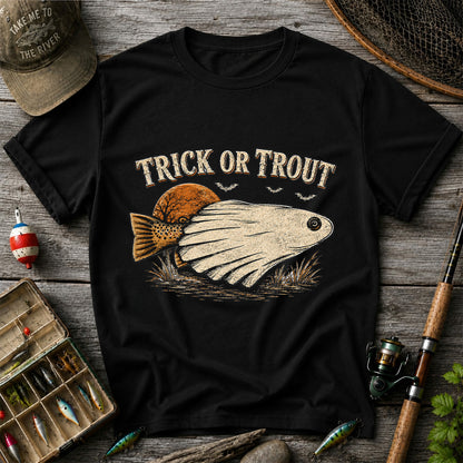 Trick or Trout Halloween Fishing T Shirt