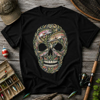 Rainbow and Brown Trout Skull Fishing Graphic T-Shirt