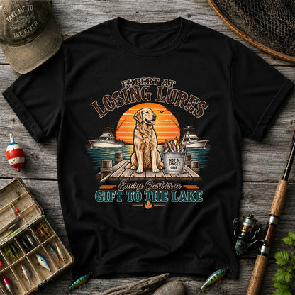 Expert at Losing Lures Golden Retriever Funny Fishing T-Shirt