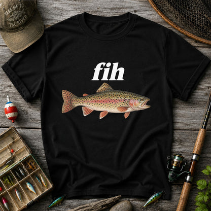 Fih Rainbow Trout Minimalist Fishing Graphic T-Shirt