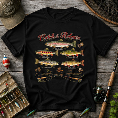 Catch & Release Trout Species Fly Fishing Graphic T-Shirt