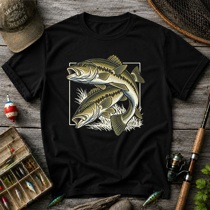 Vintage Bass Fishing Graphic T-Shirt