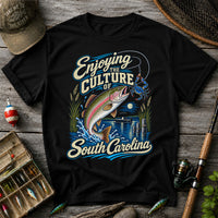 Enjoying the Culture of South Carolina Trout and Crab Fishing T-Shirt