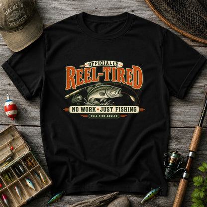 Retired Bass Fishing No Work Graphic T-Shirt