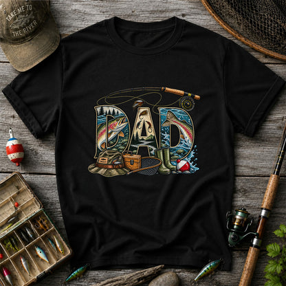 Dad Rainbow Trout Fly Fishing Vintage Graphic T-Shirt