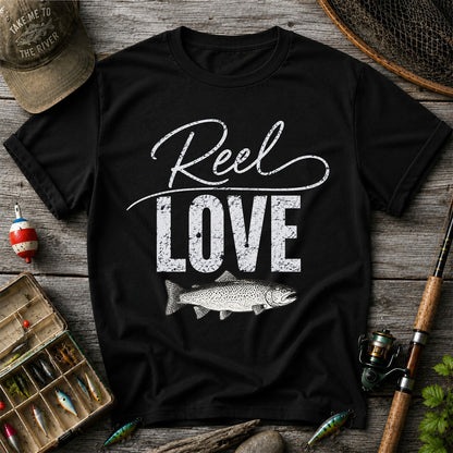 Reel Love Vintage Trout Fishing Graphic T-Shirt