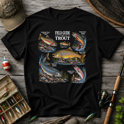 Field Guide to Trout Fishing Species Graphic T-Shirt