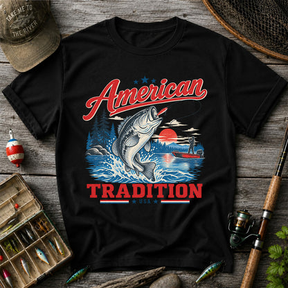 American Tradition Bass Fishing Graphic T-Shirt