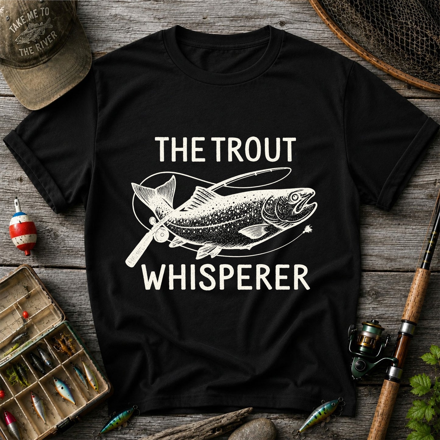 The Trout Whisperer Vintage Trout Fishing T-Shirt