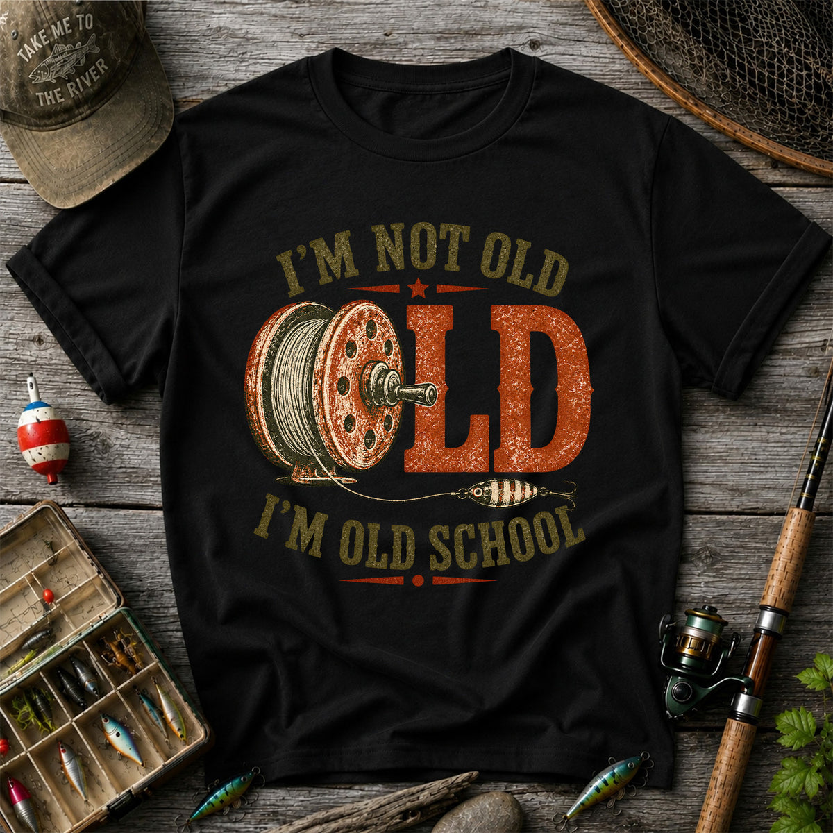 I’m Not Old I’m Old School Fishing Graphic T-Shirt