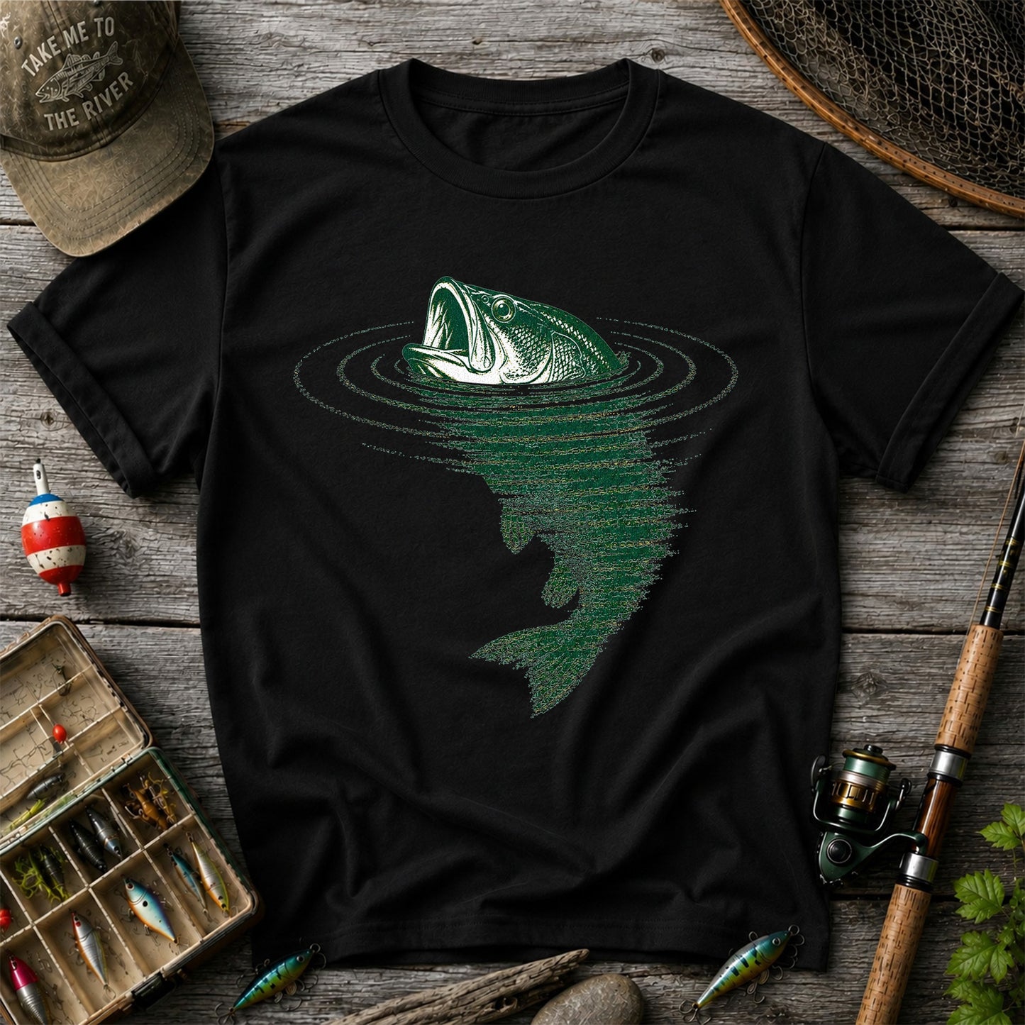 Largemouth Bass Fishing T-Shirt Vintage Bass Fishing Tee