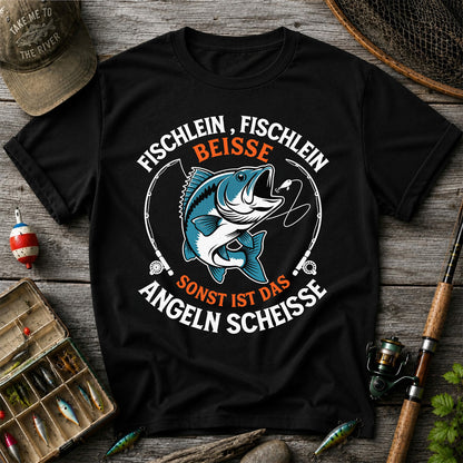 Fischlein Fischlein Beisse Funny Fishing Graphic T-Shirt