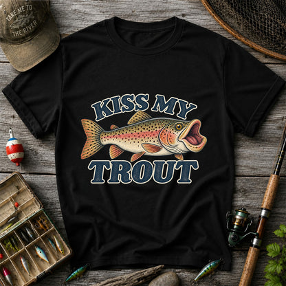 Kiss My Trout Funny Trout Fishing T-Shirt