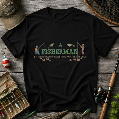 A Fisherman Jerk at Both Ends Funny Fishing T-Shirt
