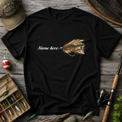 Personalized Fly Fishing Lure Name Graphic T-Shirt