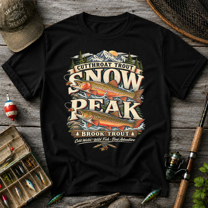Cutthroat Trout Snow Peak Brook Trout Fishing Graphic T-Shirt