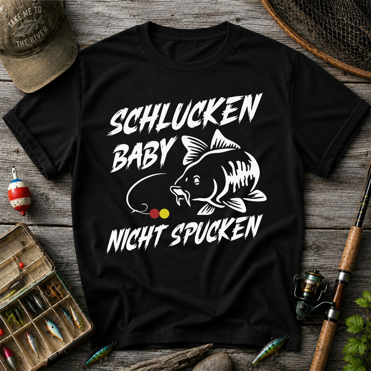 Schlucken Baby Nicht Spucken Funny Bass Fishing T-Shirt