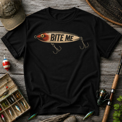 Bite Me Funny Fishing Lure T Shirt