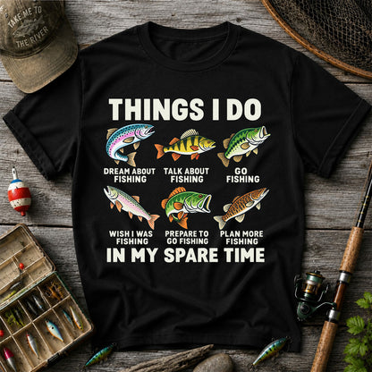 Colorful Fish Fishing Hobby Graphic T-Shirt