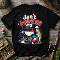 Don't Bobber Me Funny Fishing Bobber Holding Rainbow Trout T-Shirt