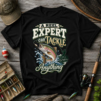 A Reel Expert Can Tackle Anything Rainbow Trout Fishing T-Shirt