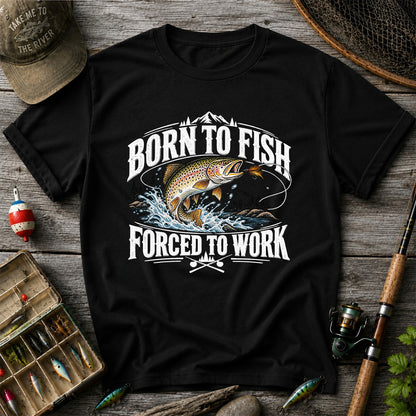 Brown Trout Mountain Lake Fishing Graphic T-Shirt