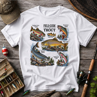 Field Guide to Trout Fishing Species Graphic T-Shirt