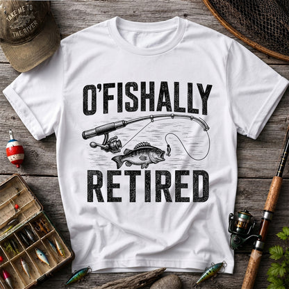 O'Fishally Retired T-Shirt Bass Fishing Retirement Gift for Fisherman