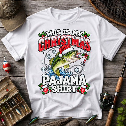 This Is My Christmas Pajama Shirt Bass Fishing T-Shirt