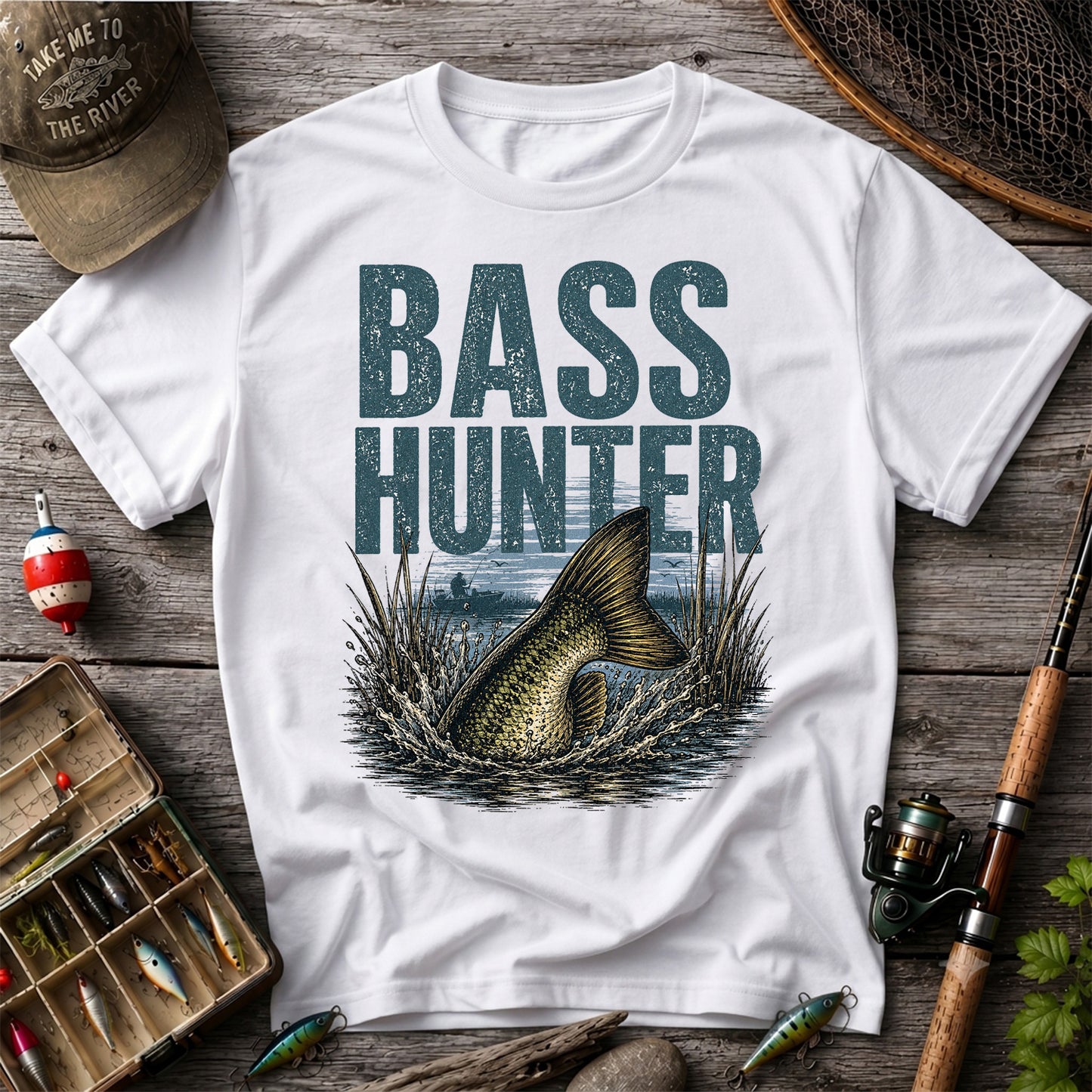 Bass Hunter Fishing T Shirt