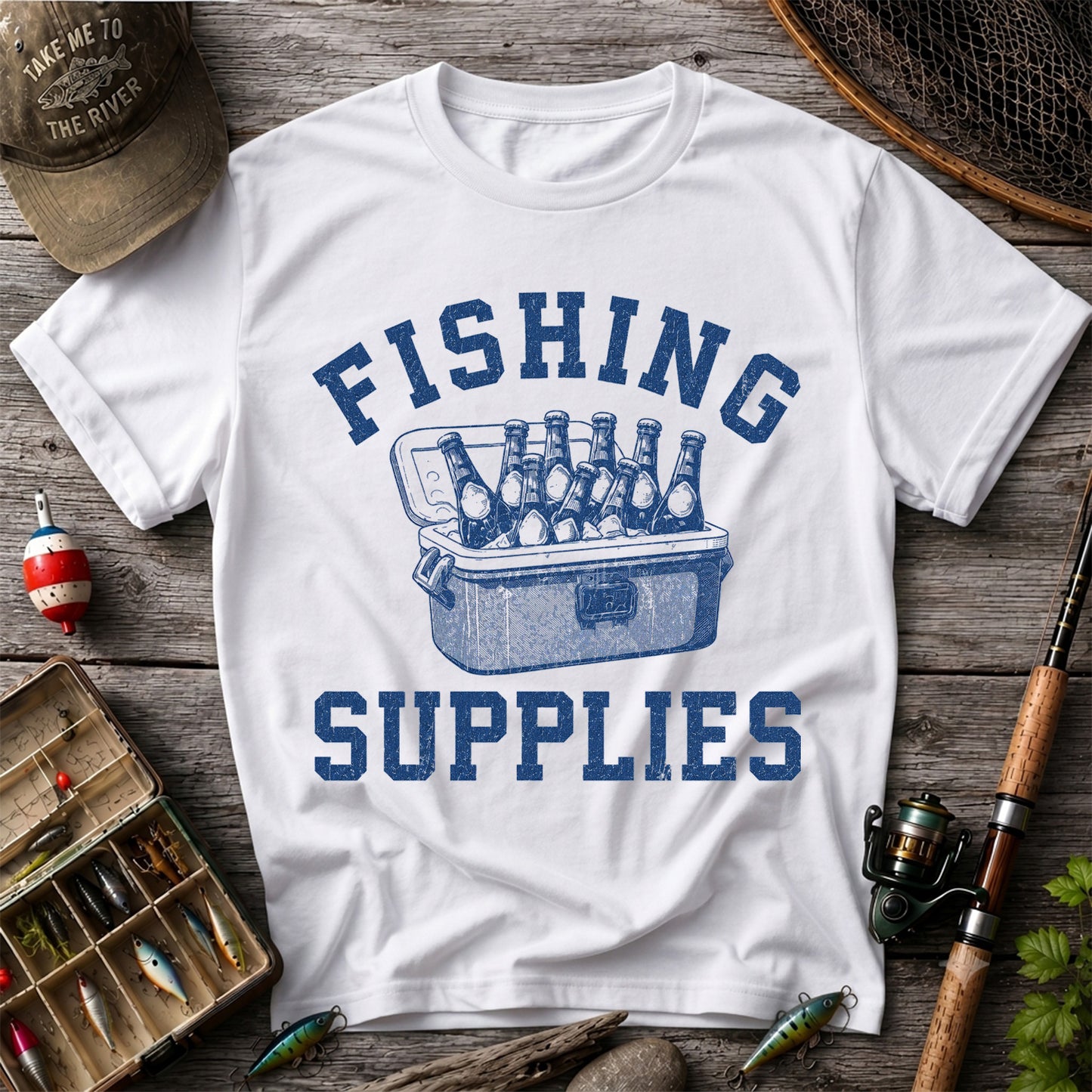 Fishing Supplies T-Shirt Funny Fishing Gift for Fisherman