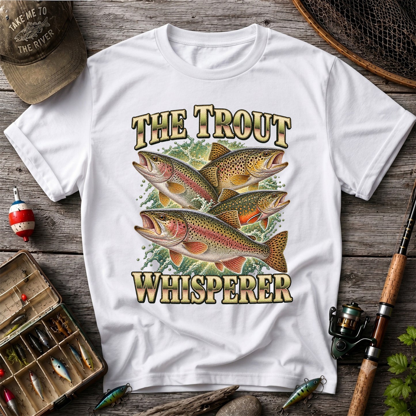 The Trout Whisperer Freshwater Fishing Graphic T-Shirt