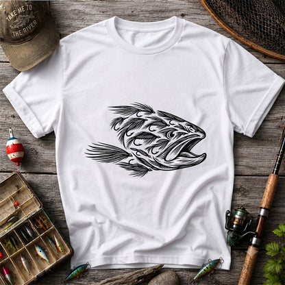 Fly Fishing Fish Design Graphic T-Shirt