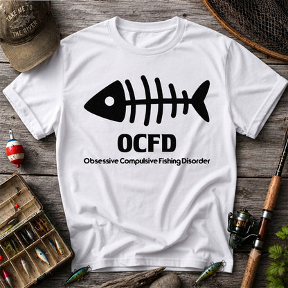 Funny Fish Skeleton Fishing Graphic T-Shirt