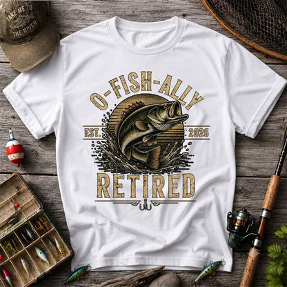 O-Fish-Ally Retired Bass Fishing T-Shirt