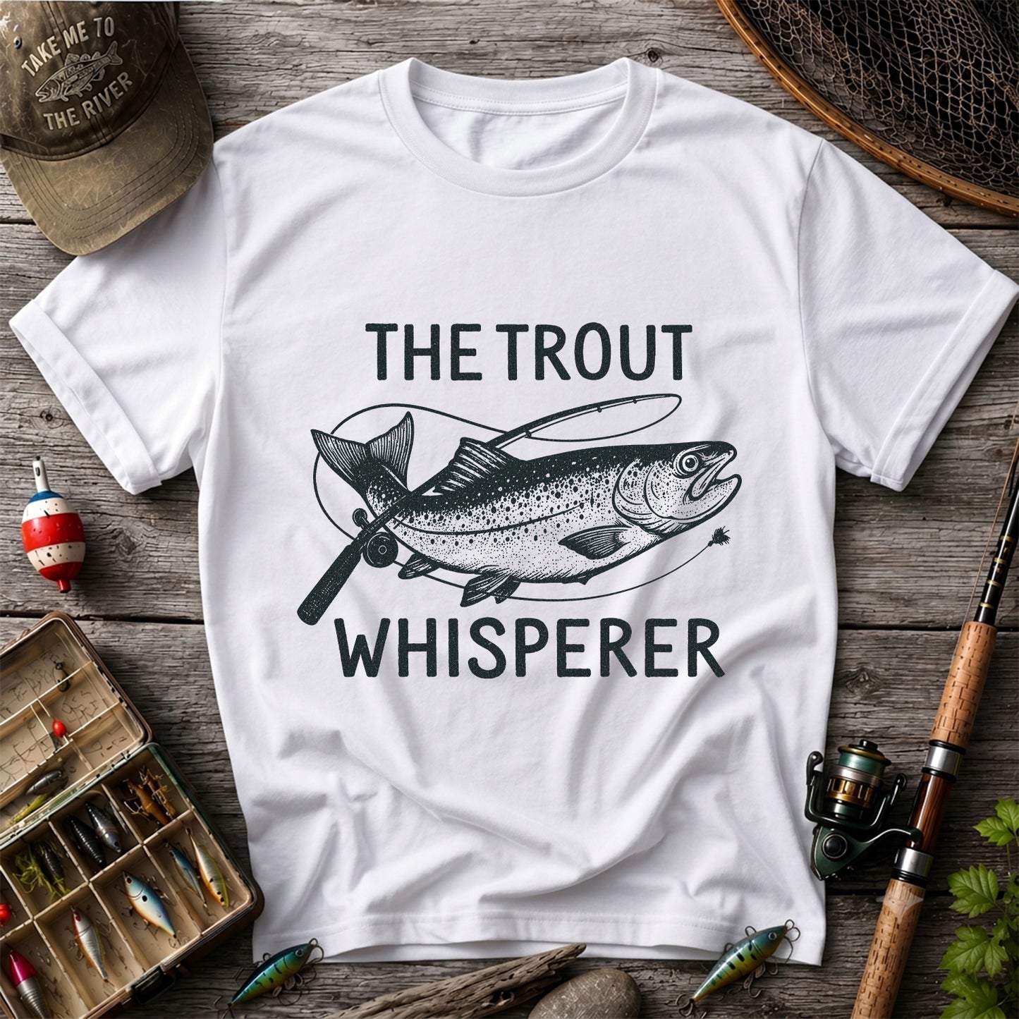 The Trout Whisperer Vintage Trout Fishing T-Shirt