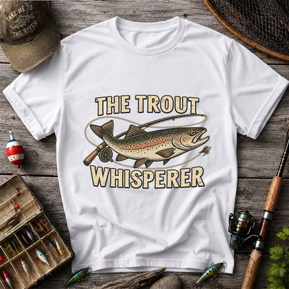 The Trout Whisperer Vintage Fly Fishing Graphic T-Shirt