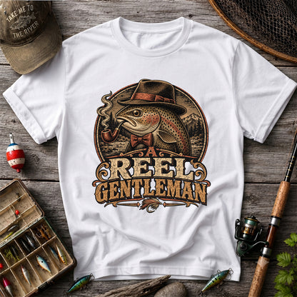 A Reel Gentleman Trout Fishing Vintage Graphic T-Shirt