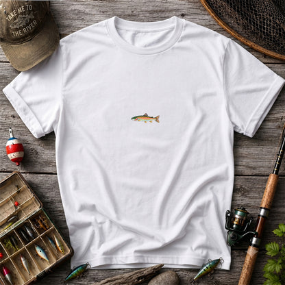 Tiny Rainbow Trout Minimalist Fishing Graphic T-Shirt