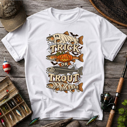 Trick or Trout Halloween Costume Fish Graphic T-Shirt