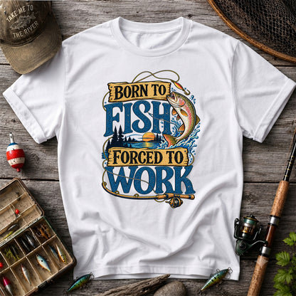Rainbow Trout Lake Sunset Fishing Graphic T-Shirt
