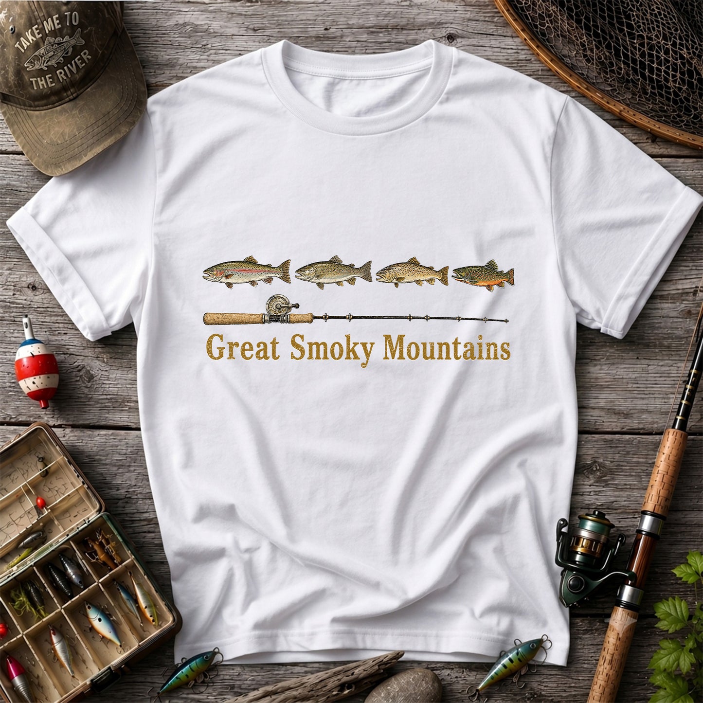 Great Smoky Mountains Trout Fishing T-Shirt