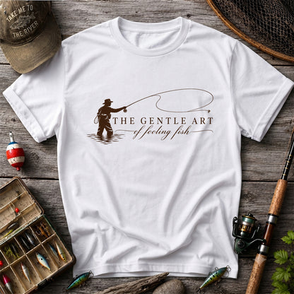 The Gentle Art of Fooling Fish Vintage Fishing Graphic T-Shirt