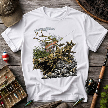 Trout Fishing T-Shirt  Fly Fishing River Tee